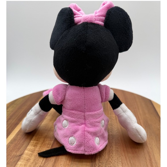 Disney Minnie Mouse Plush Pink Polka Dot Dress Stuffed Animal 10" - Picture 2 of 3